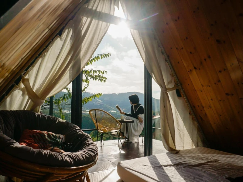 khách sạn view thung lũng Đà Lạt